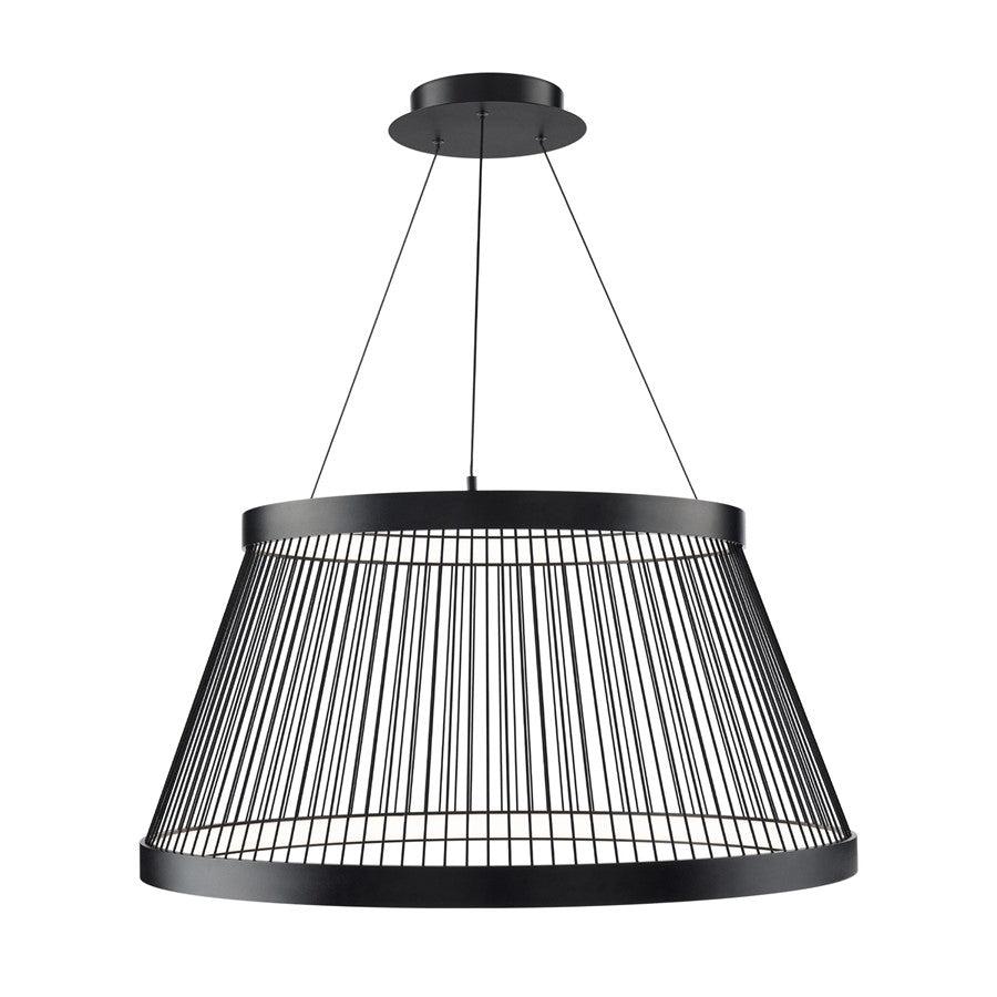dweLED Grohle 2 Light 32" Pendant/4000K, Black