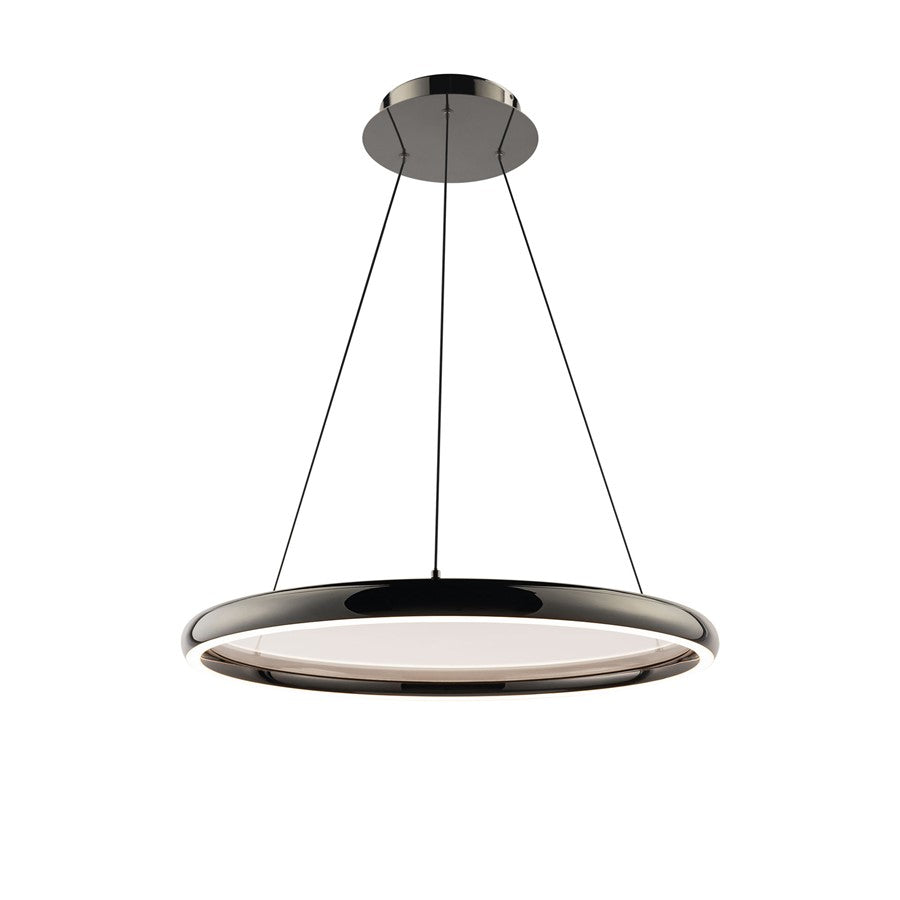 dweLED Huxley 1 Light 23" Pendant/3500K, Black Chrome/ - PD-56523-35-BC