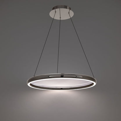 dweLED Huxley 1 Light 23" Pendant/4000K, Black Chrome