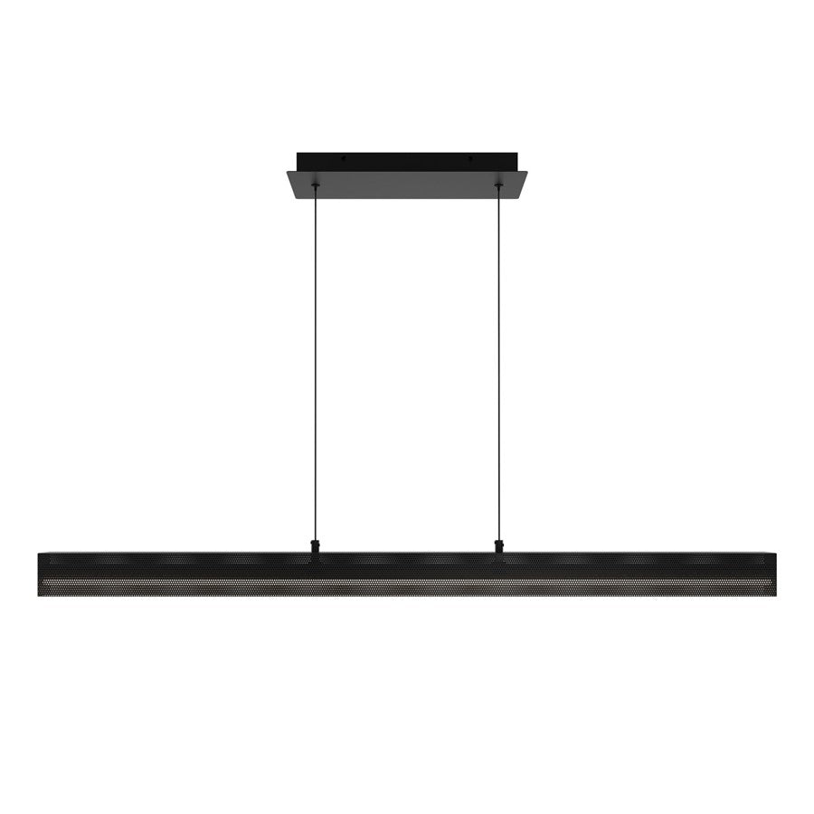 dweLED Grille 1 Light 47" Linear Pendant/3000K, Black/Frosted
