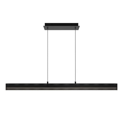 dweLED Grille 1 Light 47" Linear Pendant/4000K, Black/Frosted