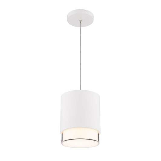 dweLED Cloak 1 Light 5" Mini-Pendant/3000K, White/White - PD-58506-30-WT