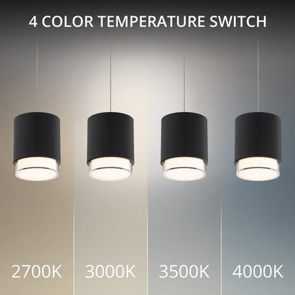 dweLED Cloak 1 Light 5" Mini-Pendant/4000K, Black/White