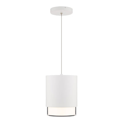 dweLED Cloak 1 Light 7" Mini-Pendant/3000K, White/White