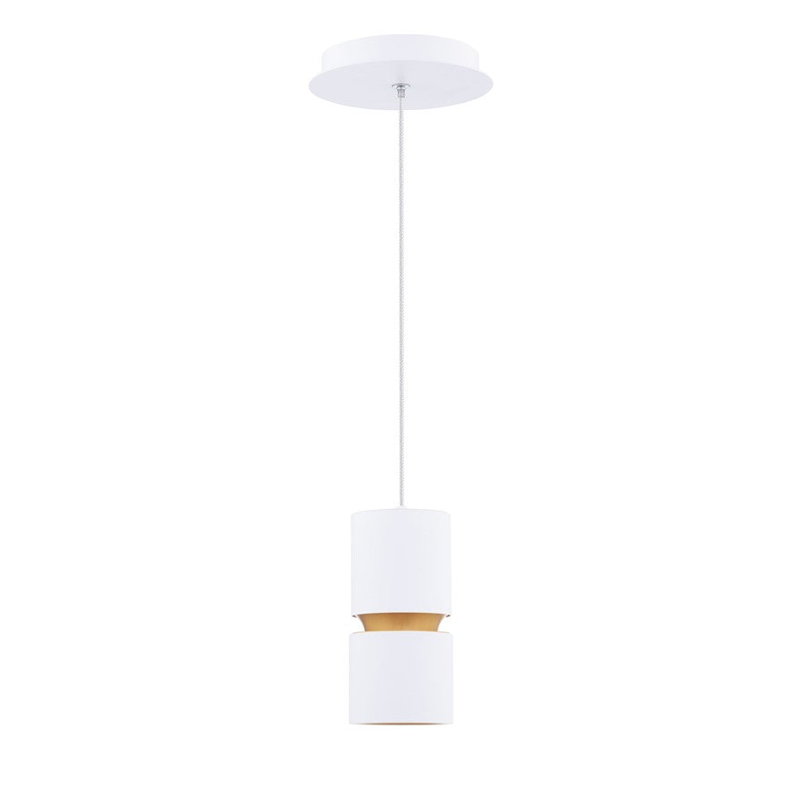 dweLED Pedistal 1 Light 3" Mini-Pendant/3500K, White/Opal