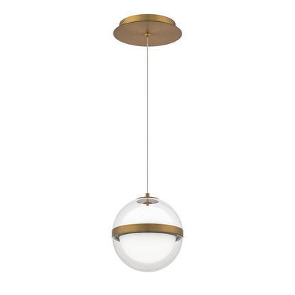 dweLED Cyllindra 1 Light 6" Mini-Pendant/2700K, Aged Brass/ - PD-77506-27-AB