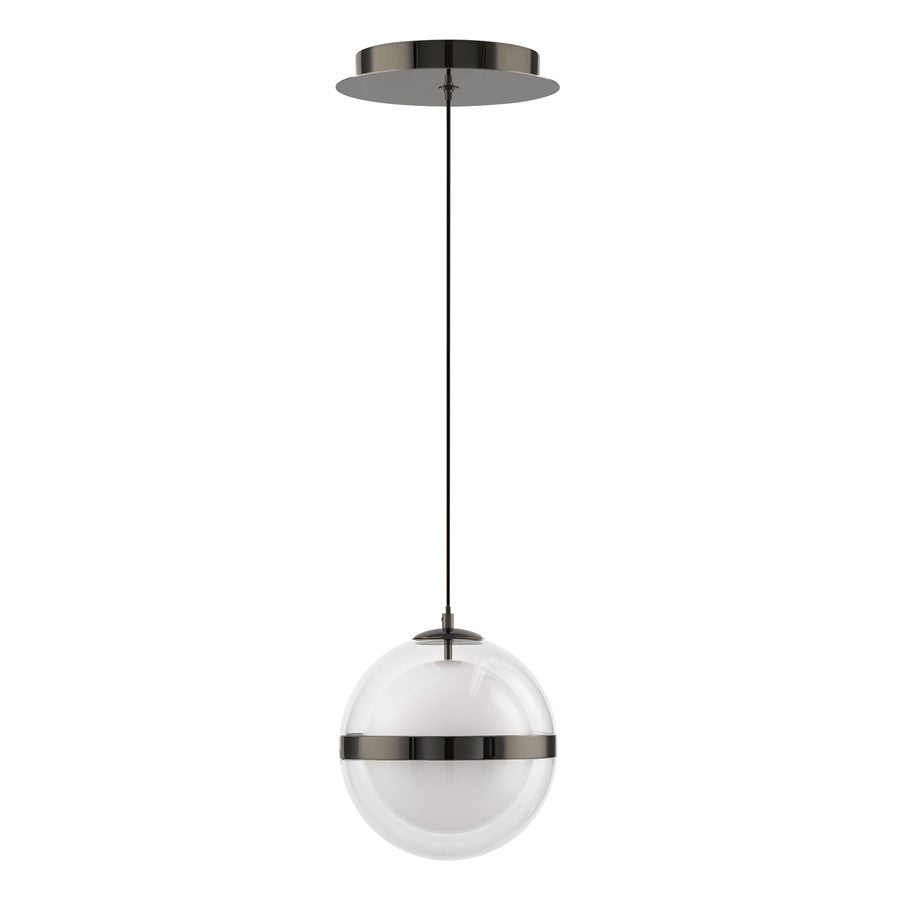 dweLED Cyllindra 1 Light 6" Mini-Pendant/2700K, Black Chrome
