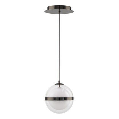 dweLED Cyllindra 1 Light 6" Mini-Pendant/2700K, Black Chrome