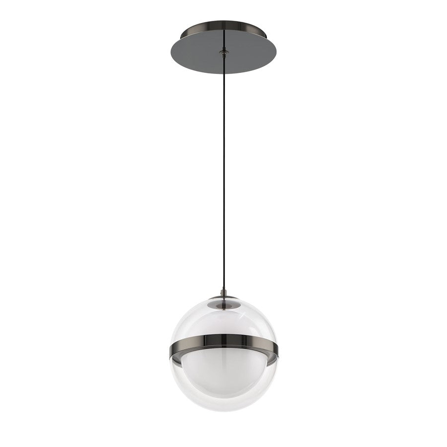 dweLED Cyllindra 1 Light 6" Mini-Pendant/3000K, Black Chrome