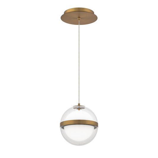dweLED Cyllindra 1 Light 6" Mini-Pendant/3500K, Aged Brass/ - PD-77506-35-AB
