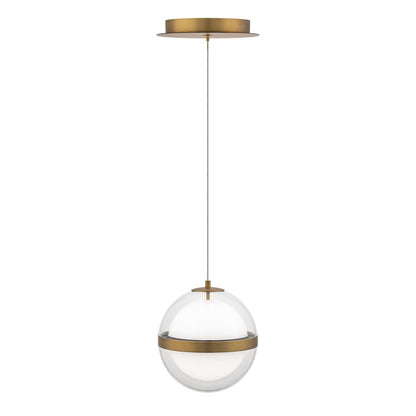 dweLED Cyllindra 1 Light 6" Mini-Pendant/3500K, Aged Brass