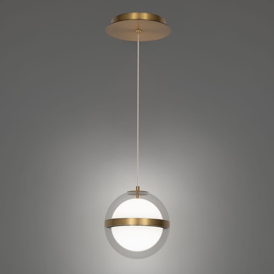 dweLED Cyllindra 1 Light 6" Mini-Pendant/3500K, Aged Brass