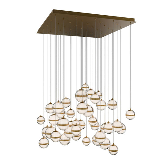 dweLED Cyllindra 41 Light Multi-Light Pendant, Aged Brass/ - PD-77541S-AB