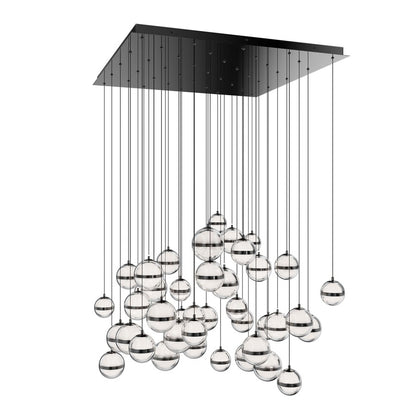 dweLED Cyllindra 41 Light Multi-Light Pendant, Black Chrome/ - PD-77541S-BC