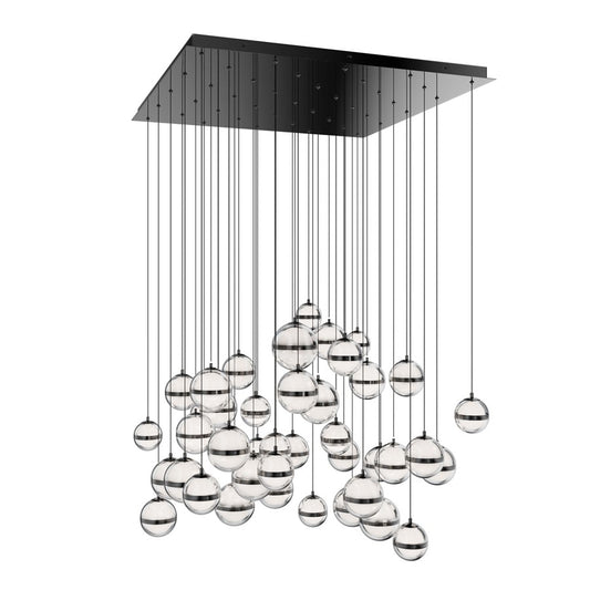dweLED Cyllindra 41 Light Multi-Light Pendant, Black Chrome/ - PD-77541S-BC