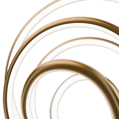 dweLED Hoopla 1 Light 13" Pendant/3000K, Aged Brass/White