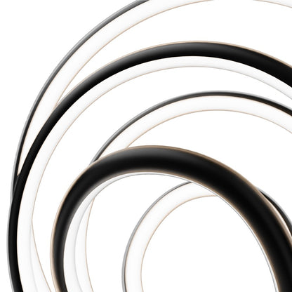 dweLED Hoopla 1 Light 13" Pendant/3000K, Black/White