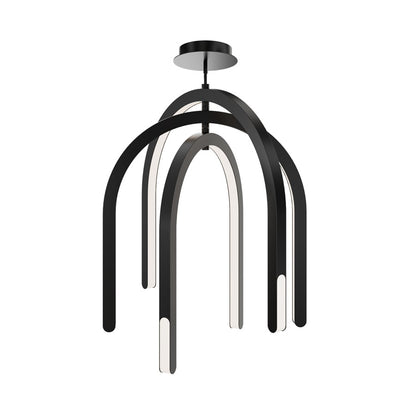 dweLED Helmet 3 Light 30" Pendant/3500K, Black/White