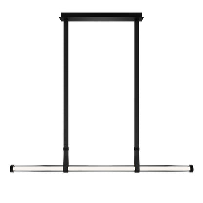 dweLED Balance Beam 1Lt 53" Linear Pendant/2700K, Black/Frost