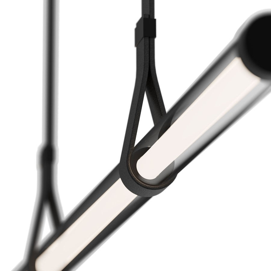 dweLED Balance Beam 1Lt 53" Linear Pendant/3000K, Black/Frost