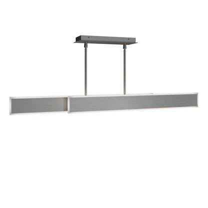 dweLED Bastone 2Lt 50" Linear Pendant/4000K, Nickel/Clear/Etch - PD-99450-40-BN
