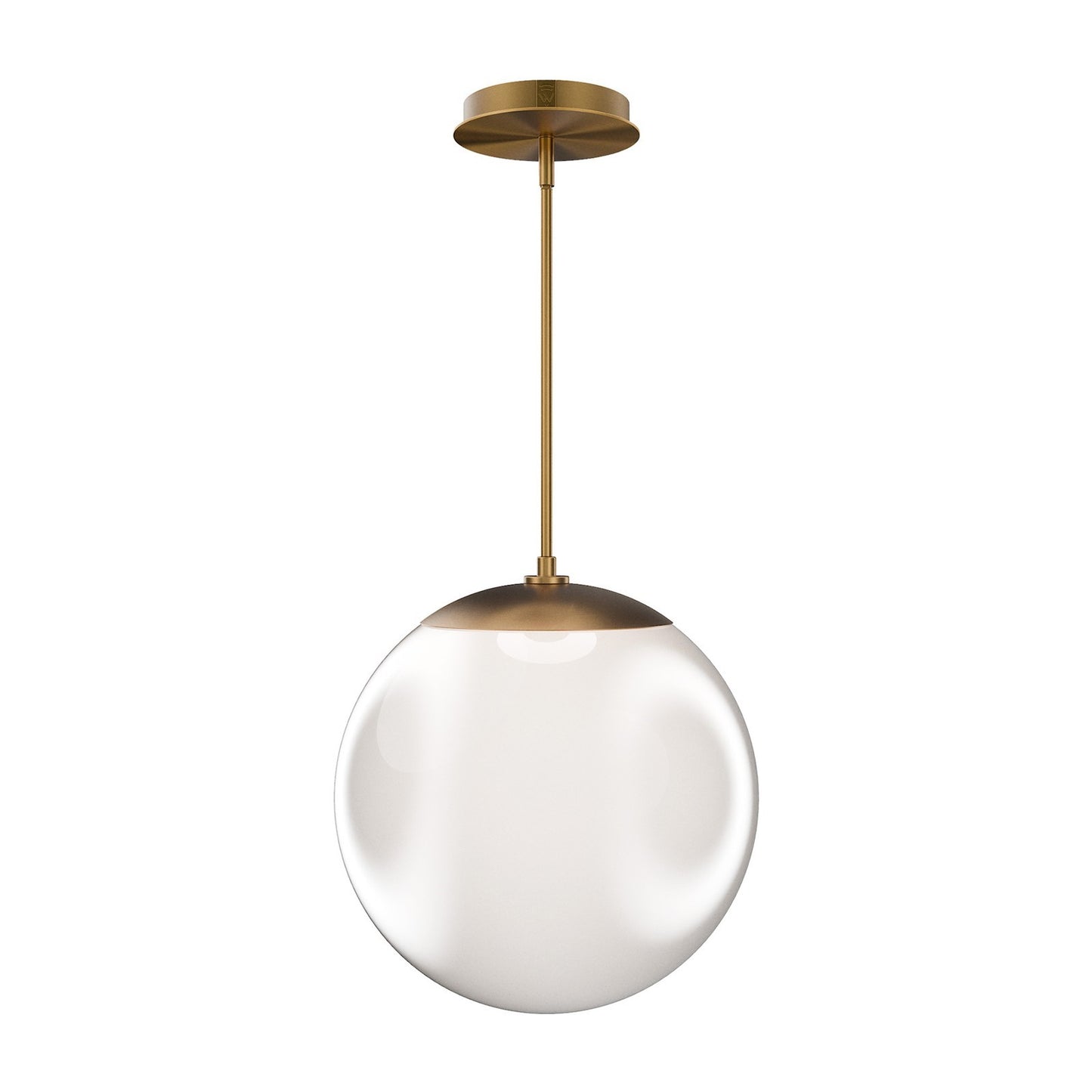 WAC dweLED Honeymooner 1Lt 14" Pendant, Aged Brass/Opaline
