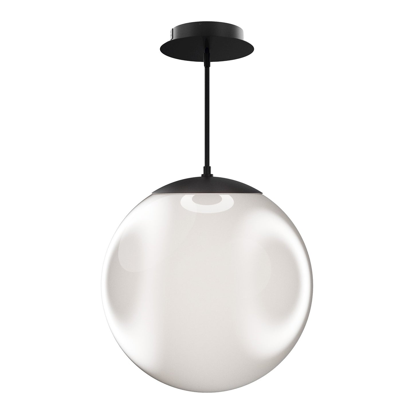 WAC dweLED Honeymooner 1 Light 20" Pendant, Black/Opaline