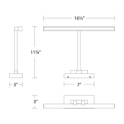 dweLED Reed 1 Light 17" Picture Light, Aged Brass