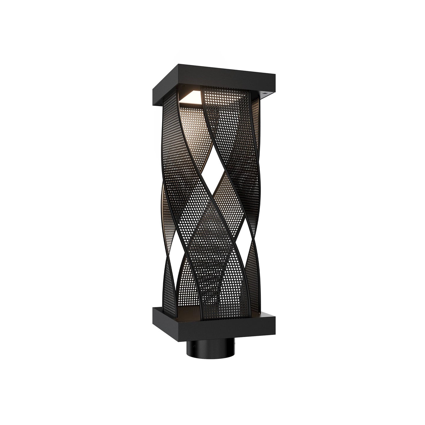 WAC dweLED Brocade 1 Light Post Light, Black/Frosted