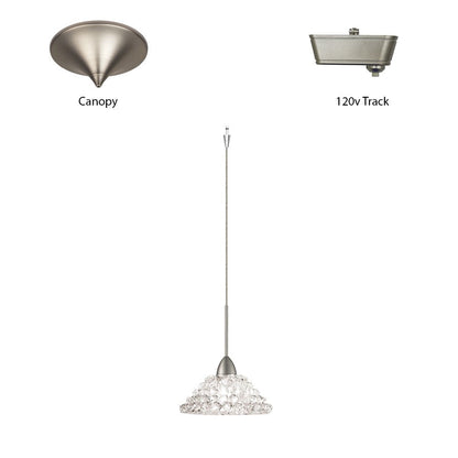 1 Light Pendant, Clear Diamond