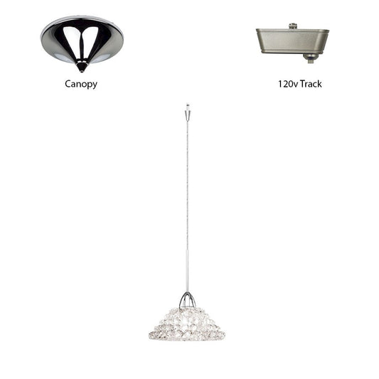 1 Light Pendant, Clear Diamond