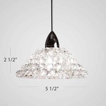 1 Light Pendant, Clear Diamond