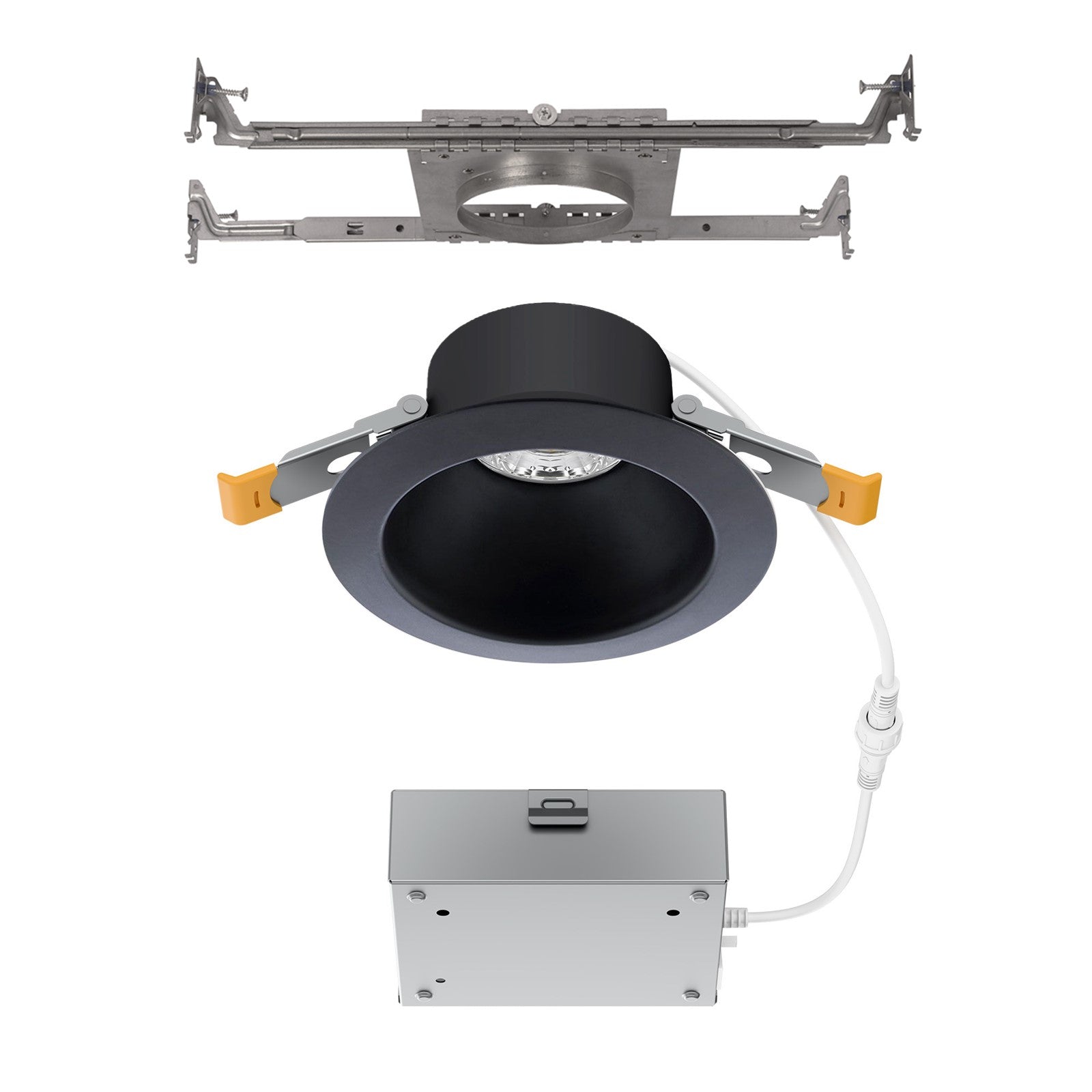 WAC Pop-in 4" Rd LED Recessed Light/Remote Driver/New, Black - R4DRDN2-F9CS-BK