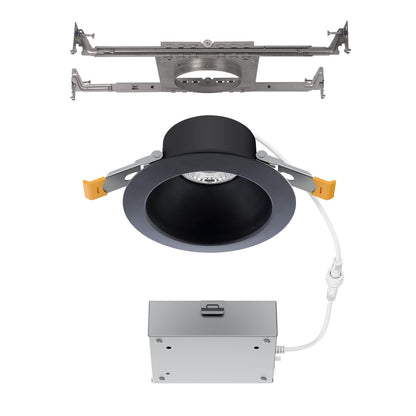 WAC Pop-in 4" Rd LED Recessed Light/Remote Driver/New, Black - R4DRDN2-F9CS-BK