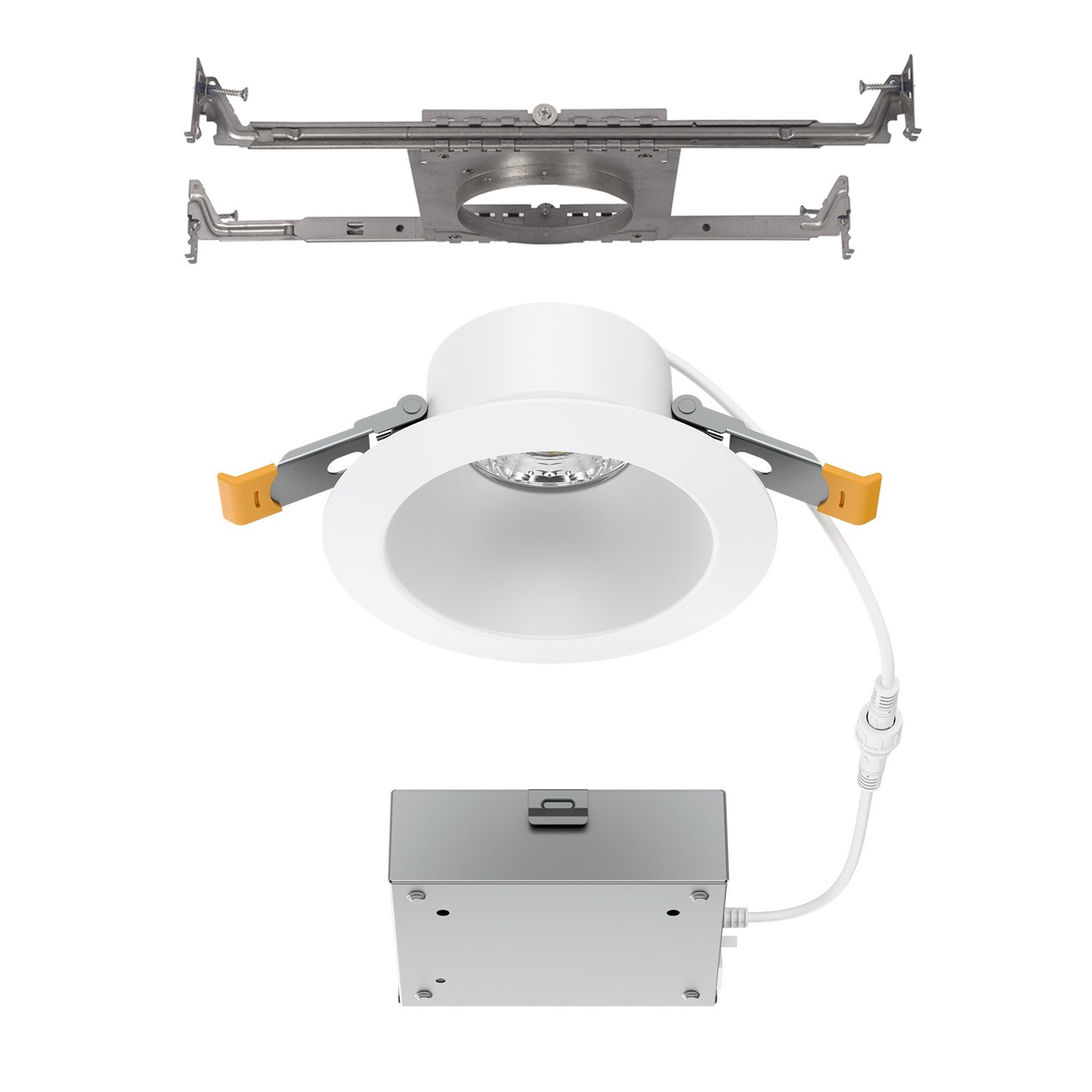 WAC Pop-in 4" Rd LED Recessed Light/Remote Driver/New, White - R4DRDN2-F9CS-WT