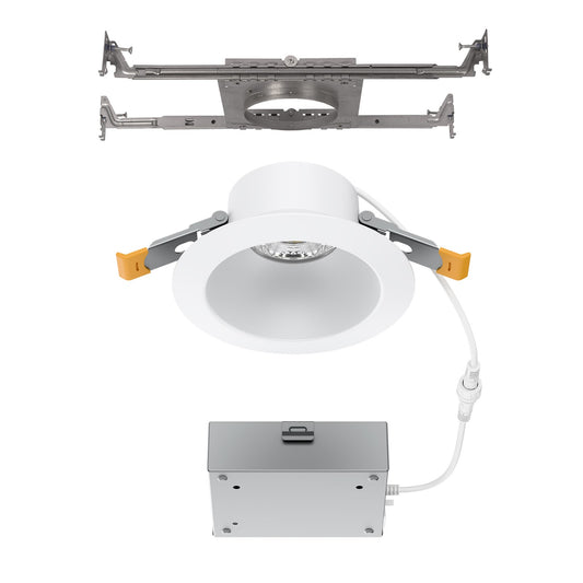 WAC Pop-in 4" Rd LED Recessed Light/Remote Driver/New, White - R4DRDN2-F9CS-WT