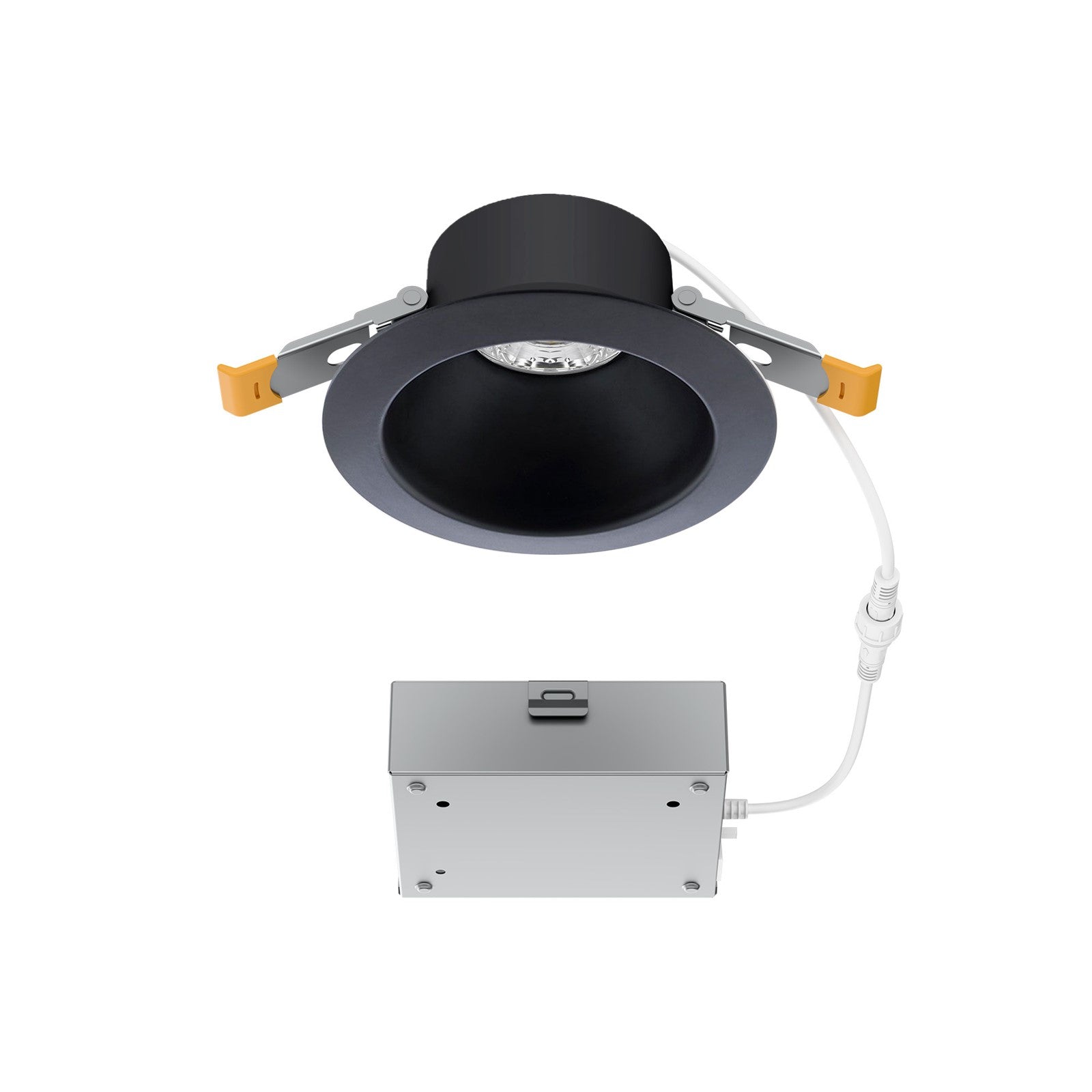 WAC Pop-in 4" Rd LED Recessed Light/Remote Driver/Remodel, Blk - R4DRDR2-F9CS-BK