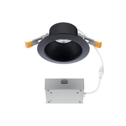 WAC Pop-in 4" Rd LED Recessed Light/Remote Driver/Remodel, Blk - R4DRDR2-F9CS-BK