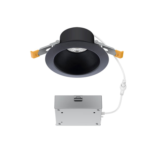 WAC Pop-in 4" Rd LED Recessed Light/Remote Driver/Remodel, Blk - R4DRDR2-F9CS-BK