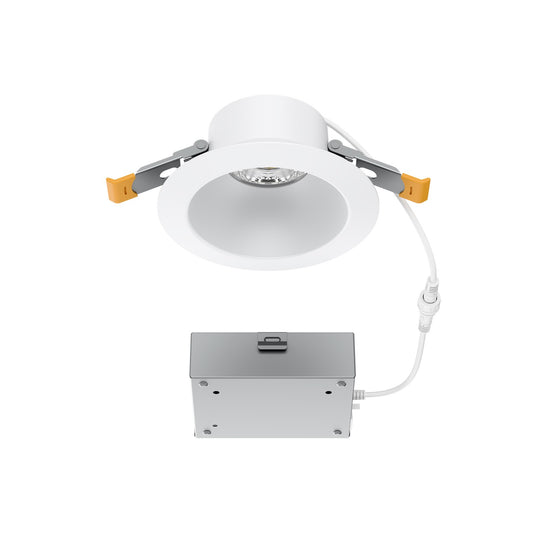 WAC Pop-in 4" Rd LED Recessed Light/Remote Driver/Remodel, Wht - R4DRDR2-F9CS-WT
