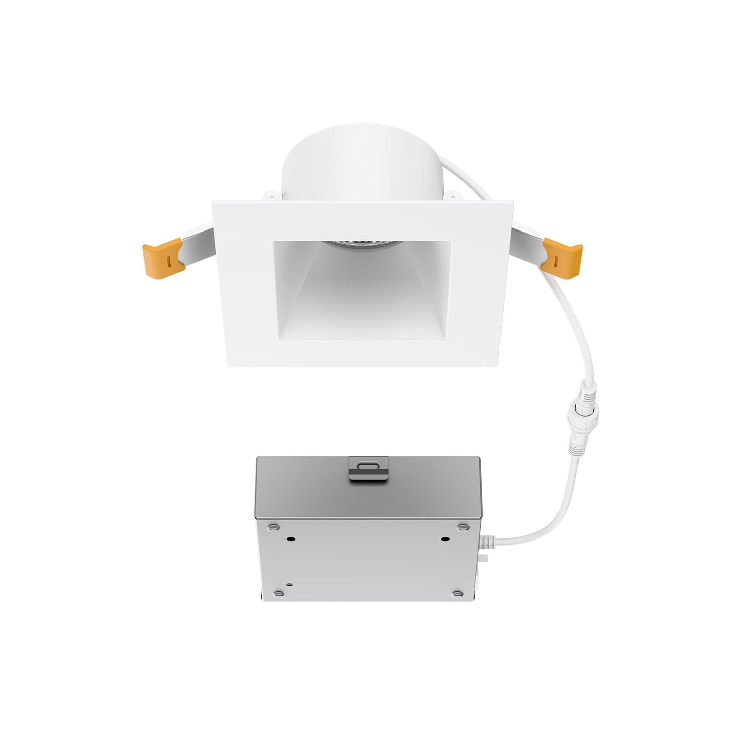 WAC Pop-in 4" Sq LED Recessed Light/Remote Driver/Remodel, Wht - R4DSDR2-F9CS-WT