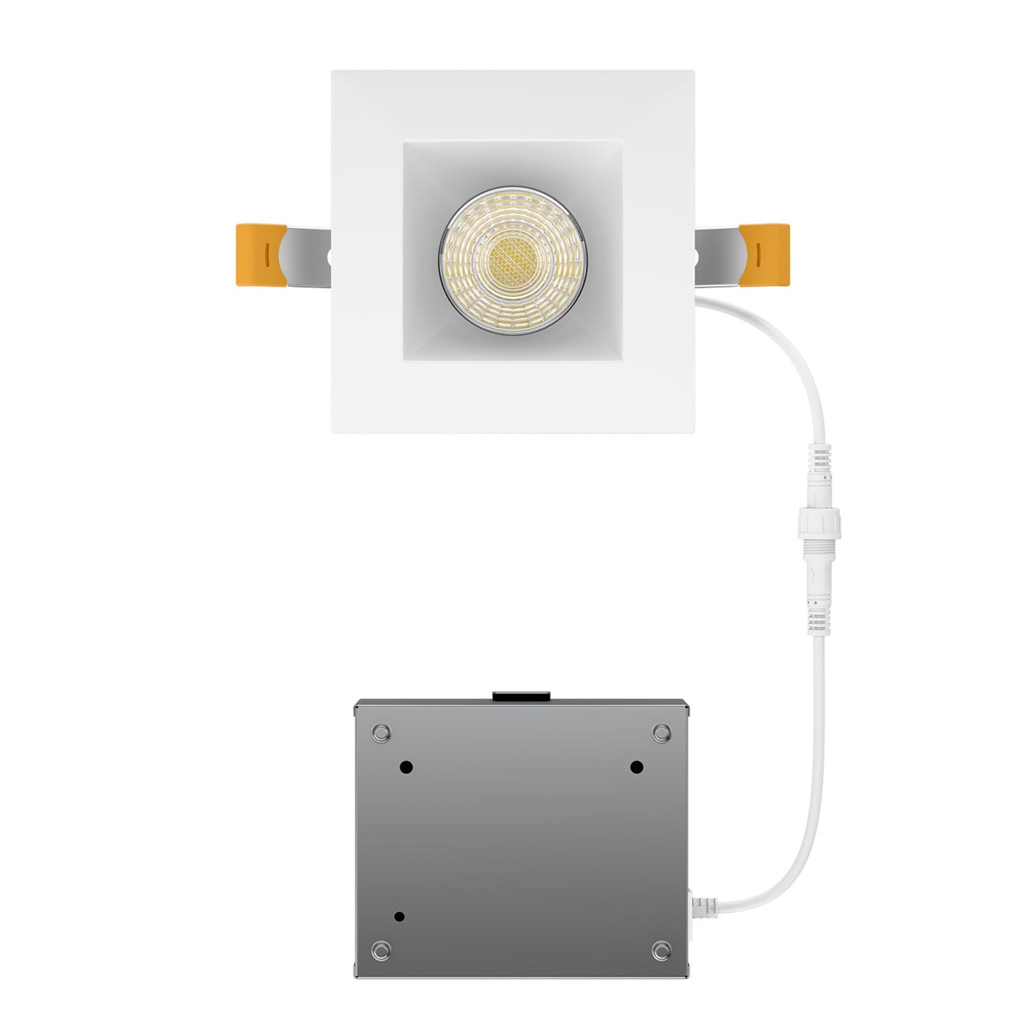 WAC Pop-in 4" Sq LED Recessed Light/Remote Driver/Remodel, White