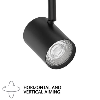WAC Lighting Pipe 36" 4Lt LED Track Kit/5-CCT/30W, 3080L, Black