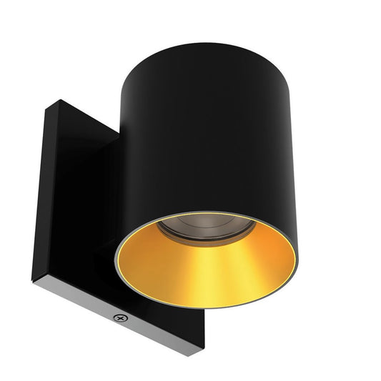WAC Zoron 1Lt 3.5" RD Outdoor Wall Light/Flood Beam/Black Gold - W4R-FCS-BKGL
