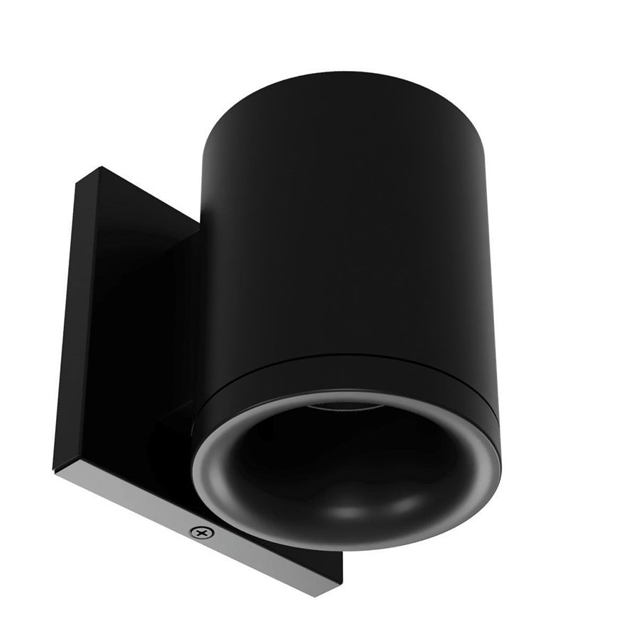 WAC Zoron 1Lt 3.5" RD Outdoor Wall Light/Flood Beam/Arc Trim Black - W4R-FCS-PBK