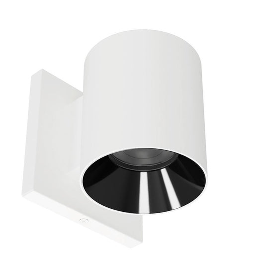 WAC Zoron 1Lt 3.5" RD Outdoor Wall Light/Flood Beam/White Black - W4R-FCS-WTBK
