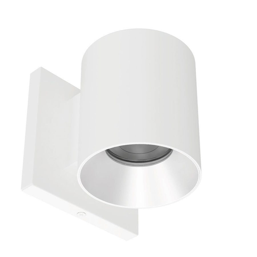 WAC Zoron 1Lt 3.5" RD Outdoor Wall Light/Flood Beam/White Haze - W4R-FCS-WTHZ