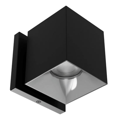 WAC Zoron 1Lt 3.5" SQ. Outdoor Wall Light/Flood Beam/Black Chrome - W4S-FCS-BKCH