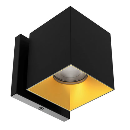 WAC Zoron 1Lt 3.5" SQ. Outdoor Wall Light/Flood Beam/Black Gold - W4S-FCS-BKGL