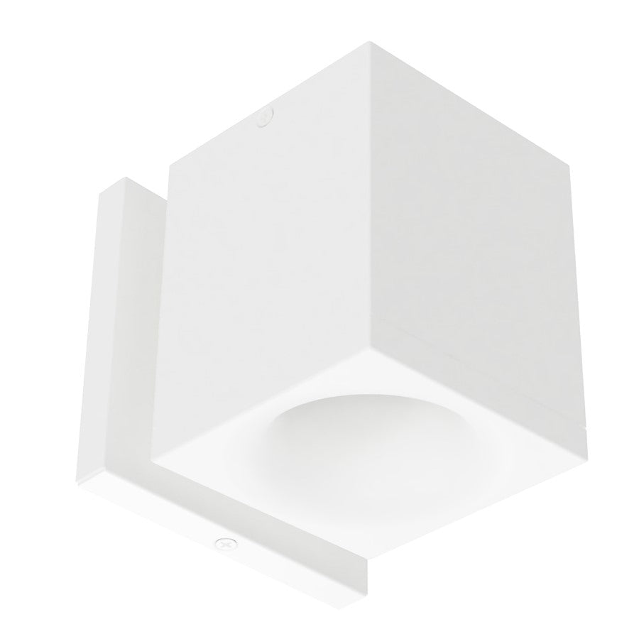 WAC Zoron 3.5" SQ. Outdoor Wall Light/Flood Beam/Arc Trim White - W4S-FCS-PWT